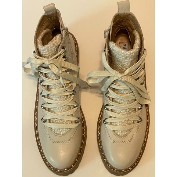 Steve Madden Women's Rainier RAIN15S1 Boots Leather Fabric Upper Size 8M - Picture 2 of 9